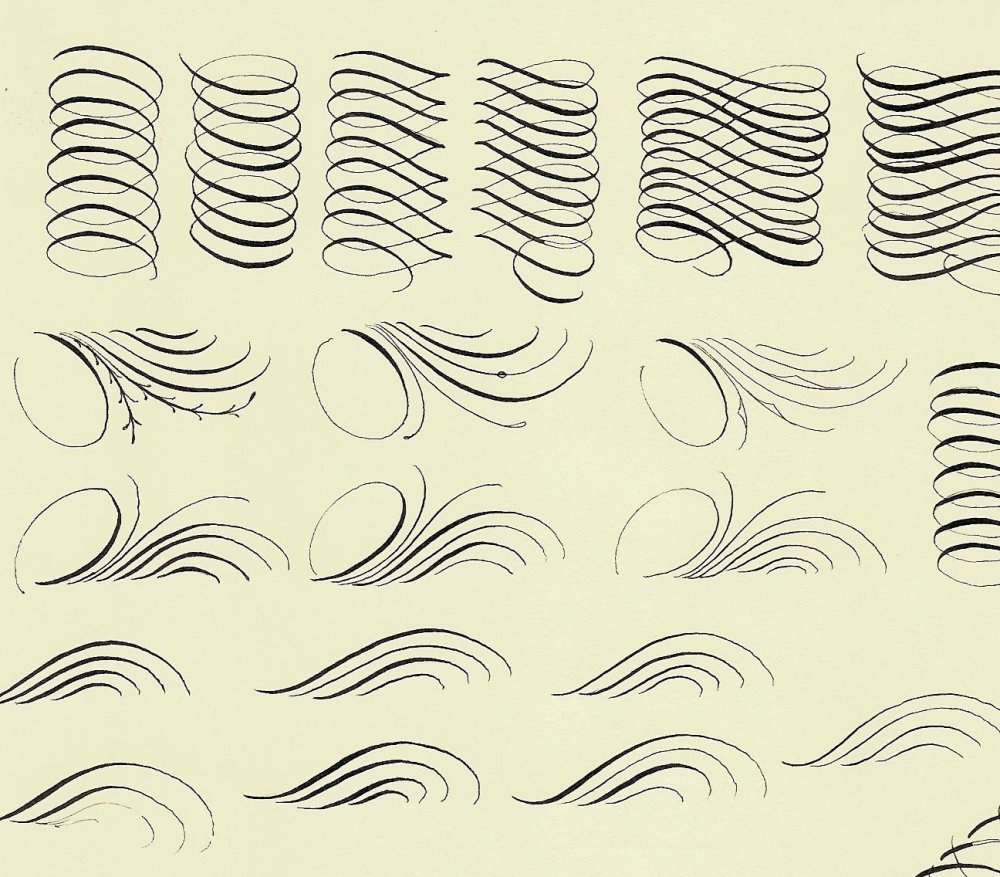 Каллиграфия упражнения копперплейт