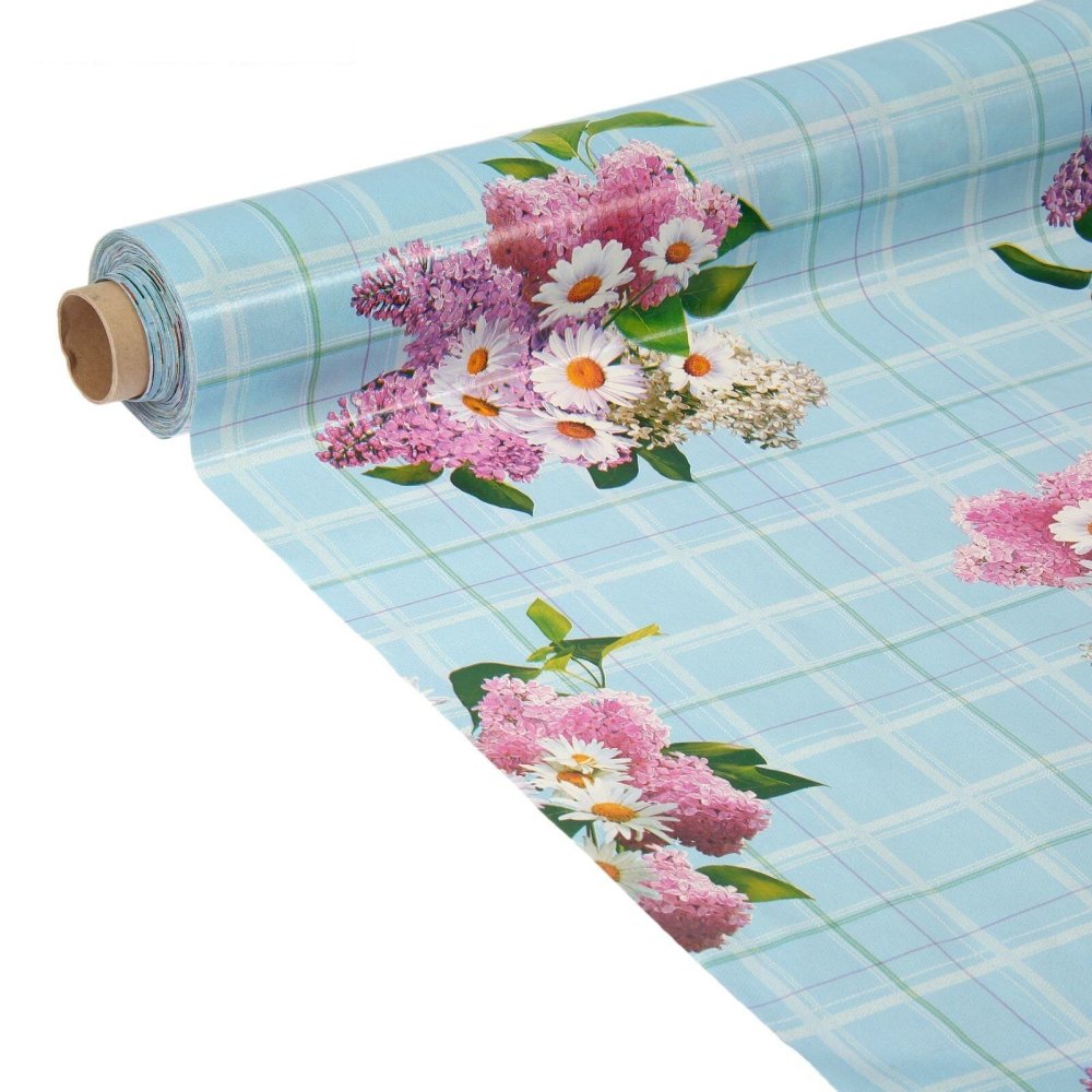 Клеенка столовая ПВХ "Делюкс" 1,38*25м.п. рулон 2584а