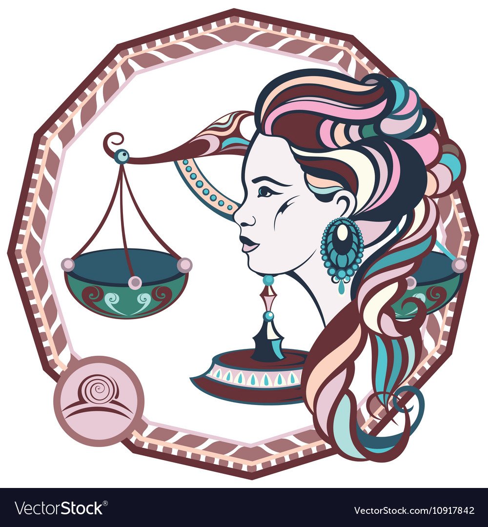 Стилизация знака зодиака весы