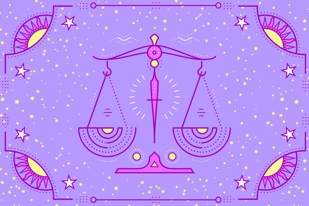 Весы знак зодиака арт