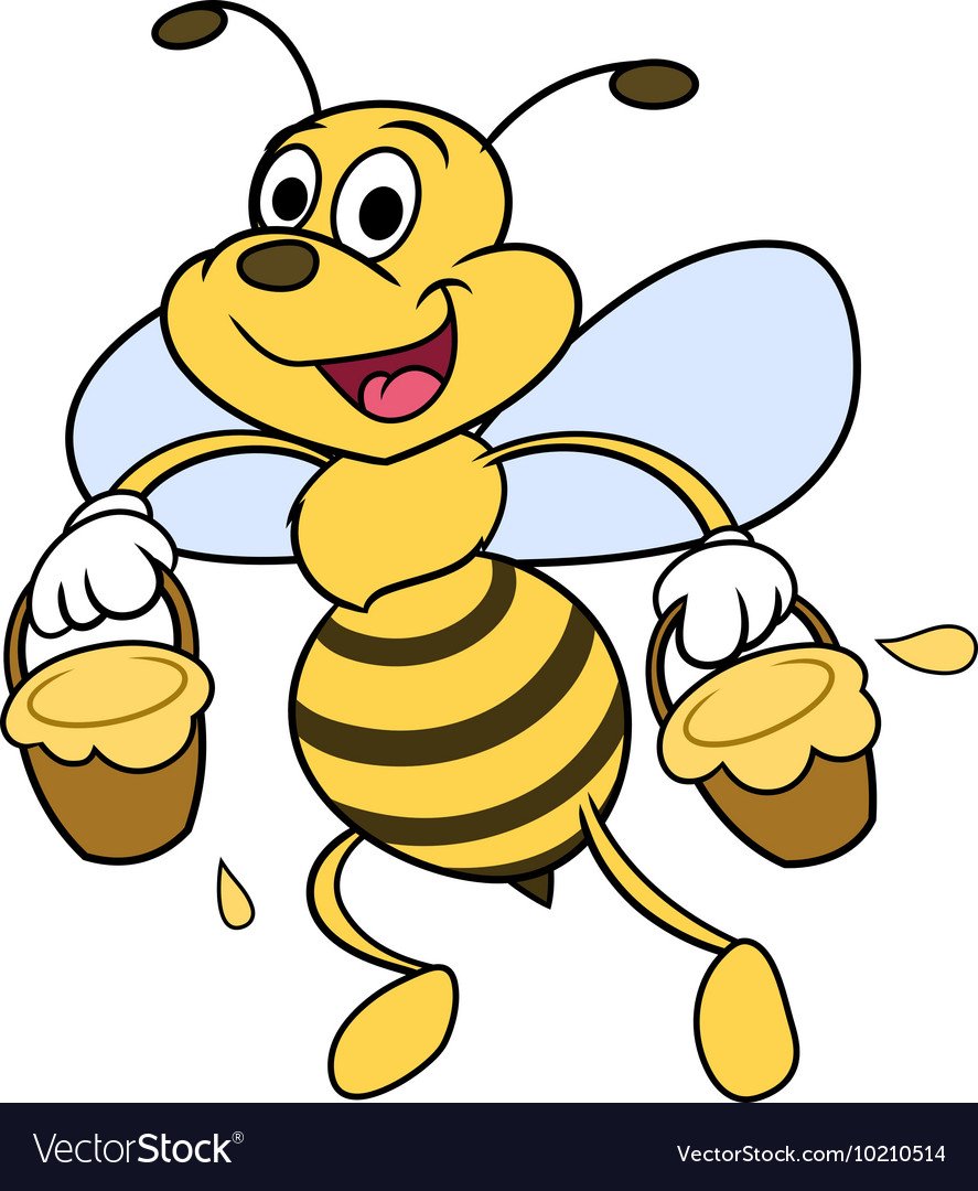 Пчелы несут мед вектор