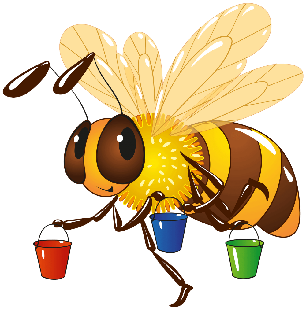 Пчелка с ведром меда