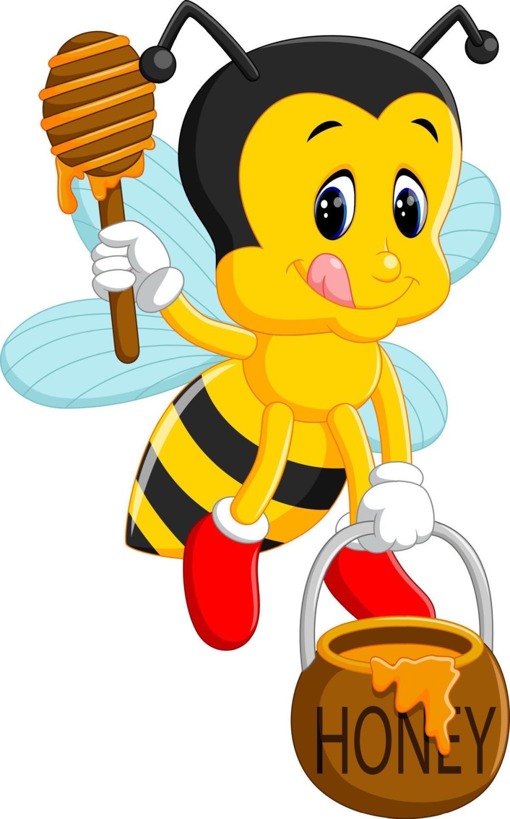 Бочонок меда с пчелой