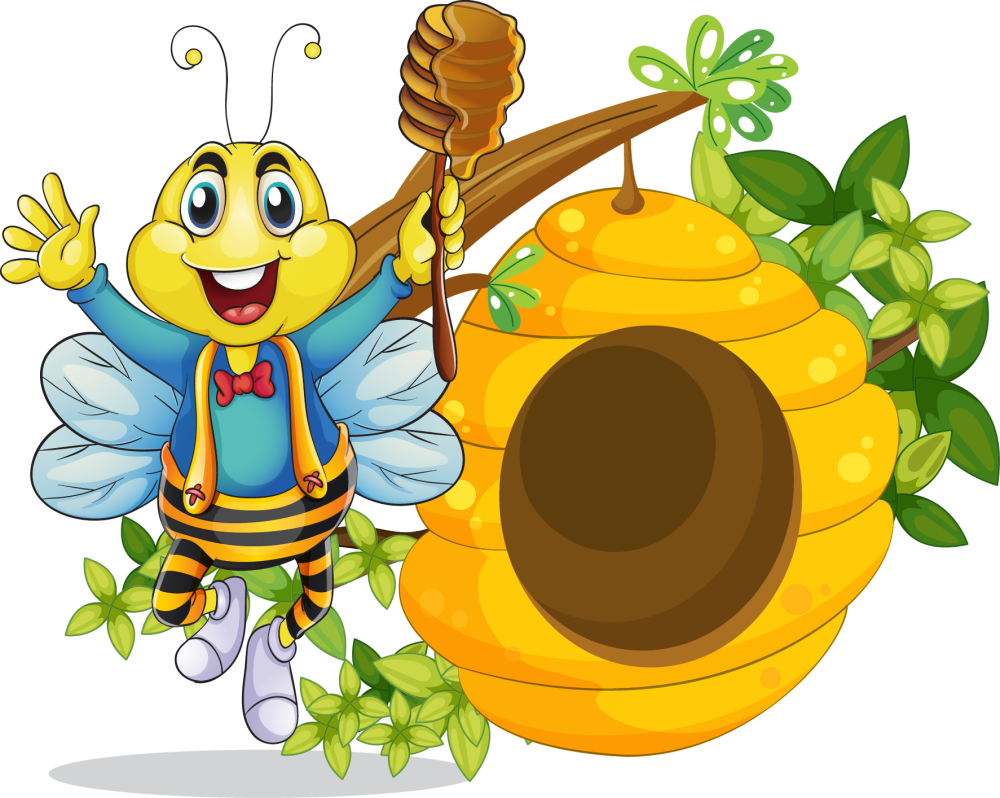 Пчелка с ведерком меда
