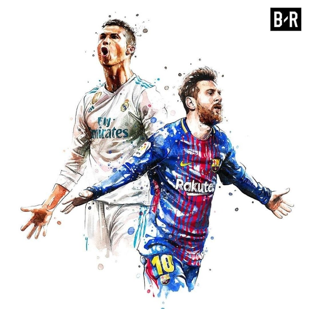 Криштиану Роналду и Лионель Месси арт