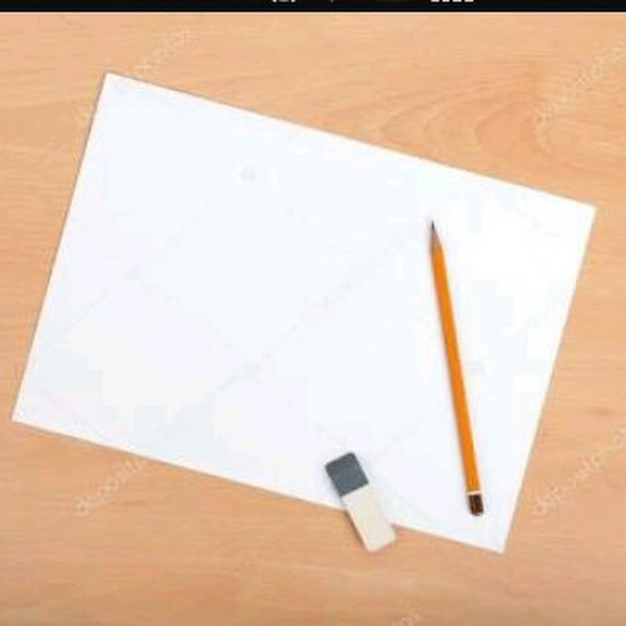 Простой карандаш и лист бумаги