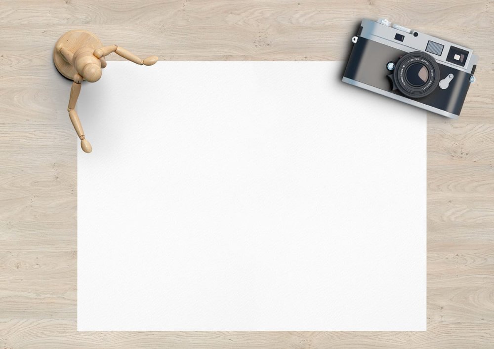 Фон лист бумаги на столе