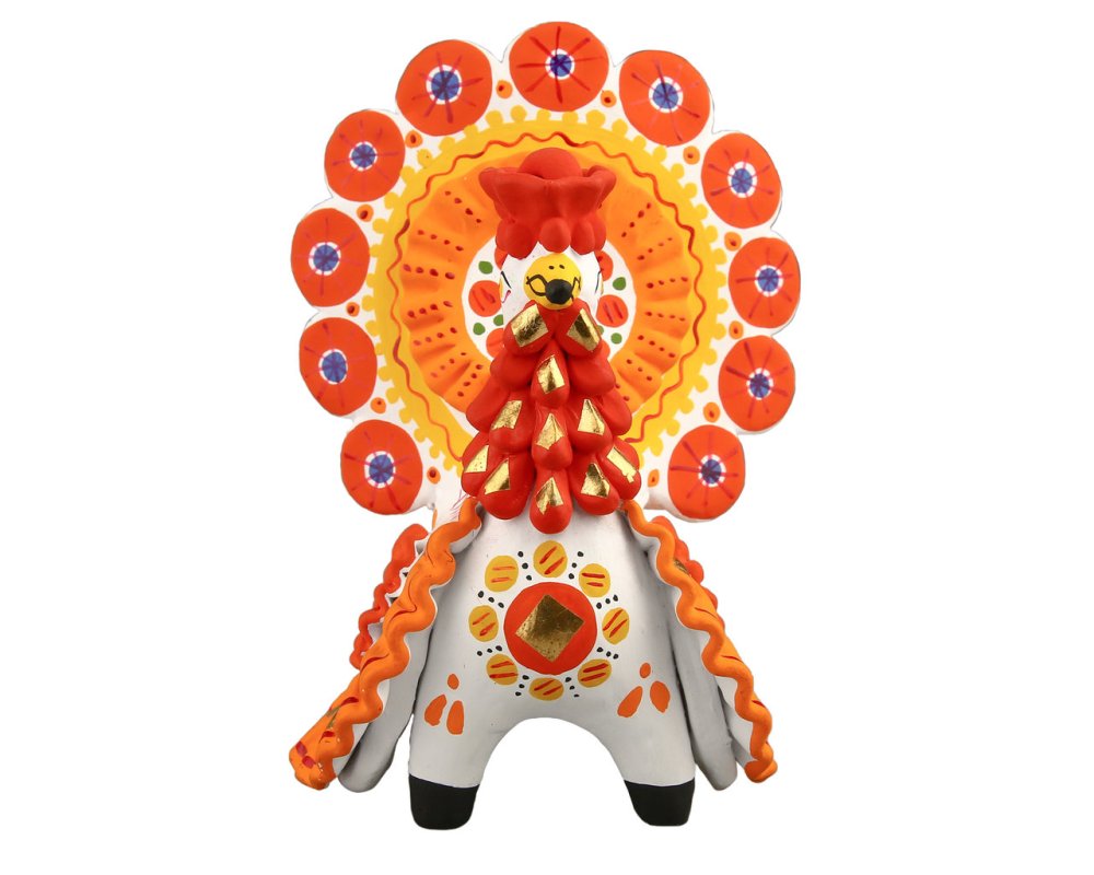 Дымковская роспись деревня