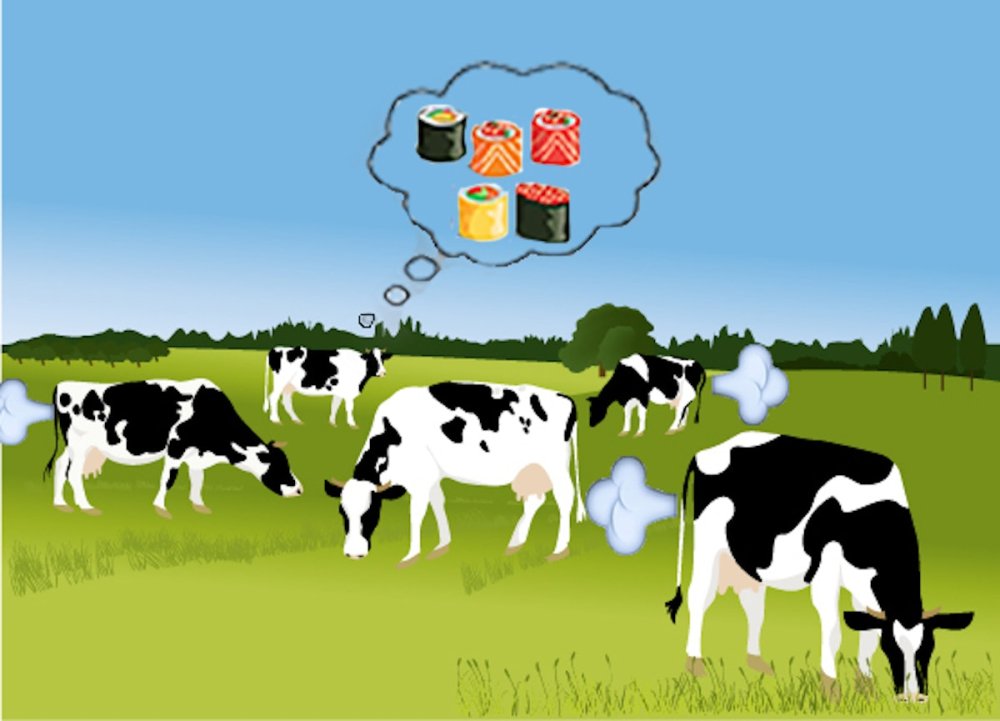 Иллюстрация стадо коров