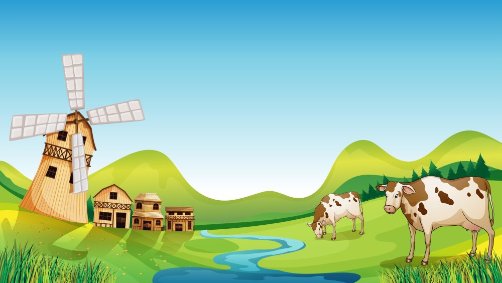 Ферма корова вектор