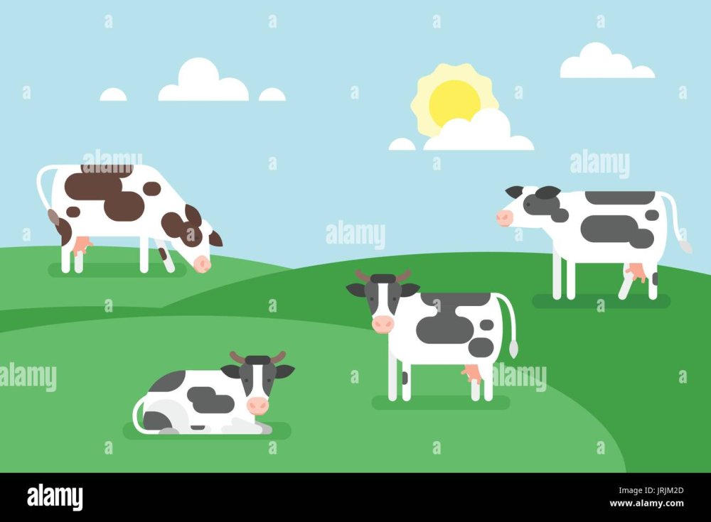 Стадо коров вектор