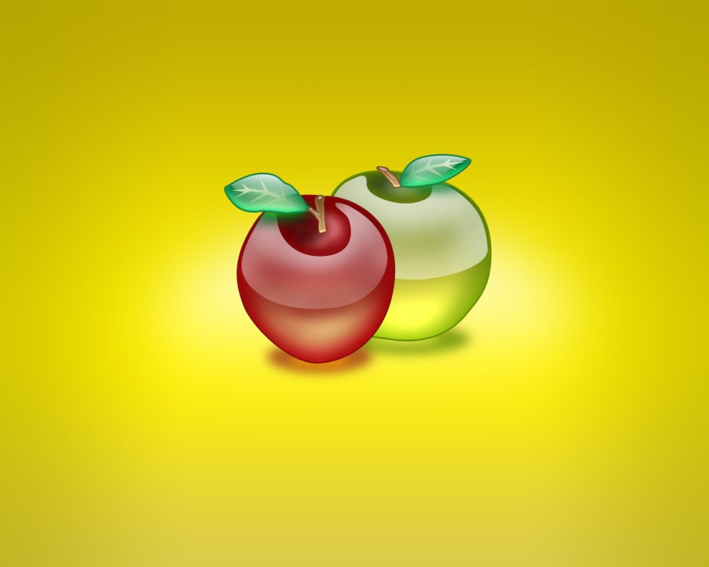 Прозрачное яблоко заставка