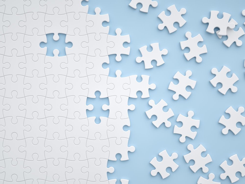 Фон из пазлов белых