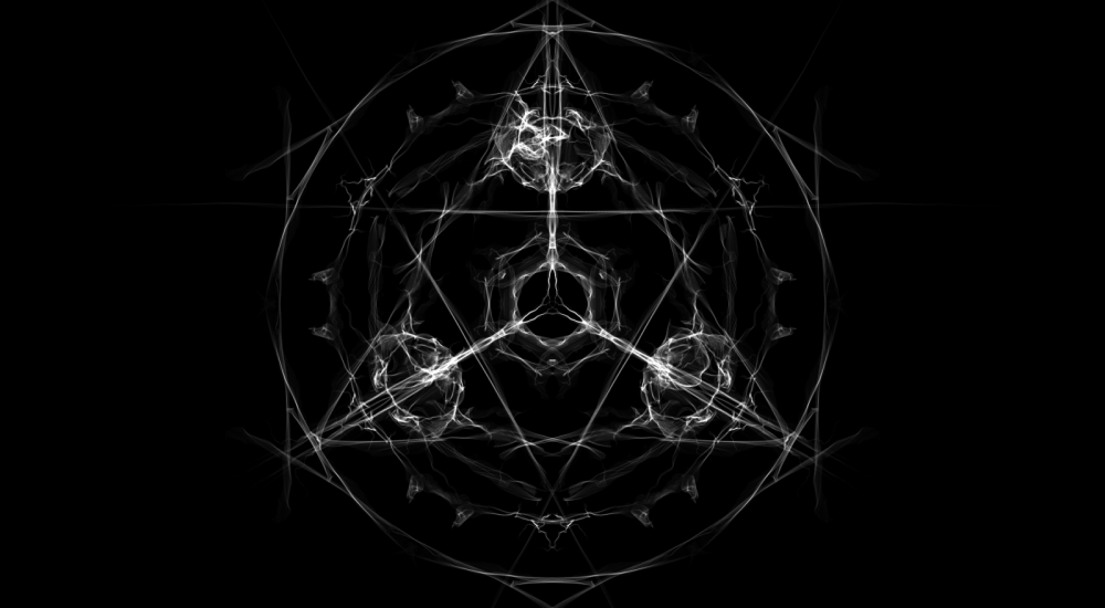 Пентаграмма на черном фоне