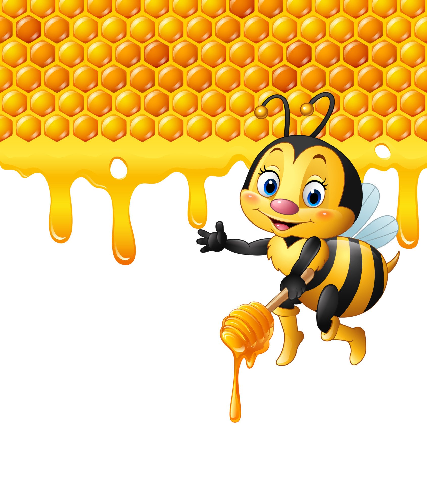 Соты пчелиные мультяшные