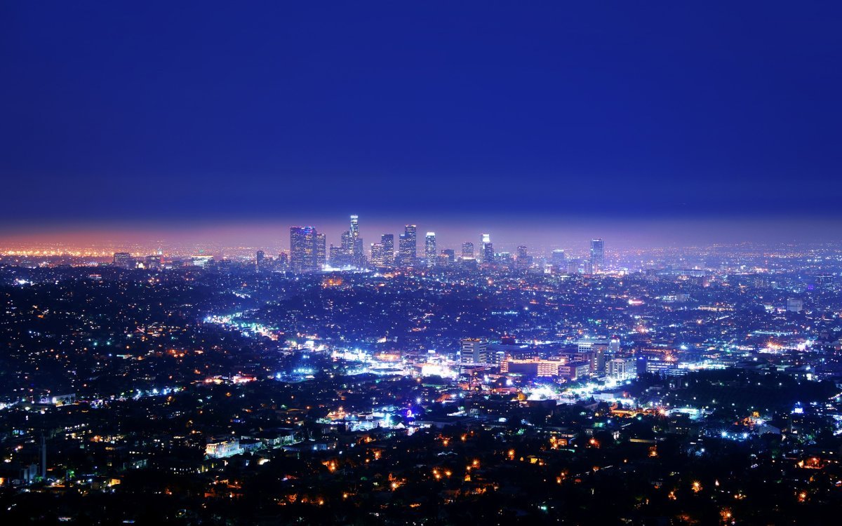 ночной город лос анджелес