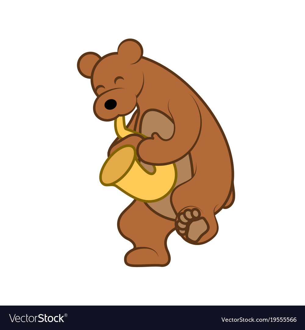 Медведь играющий на балалайке
