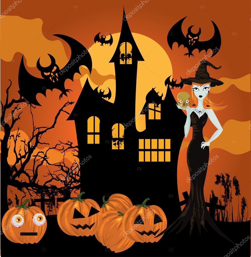 Замок ведьмы Хэллоуин