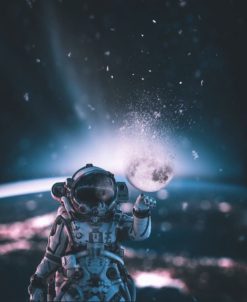 Космонавт в галактике
