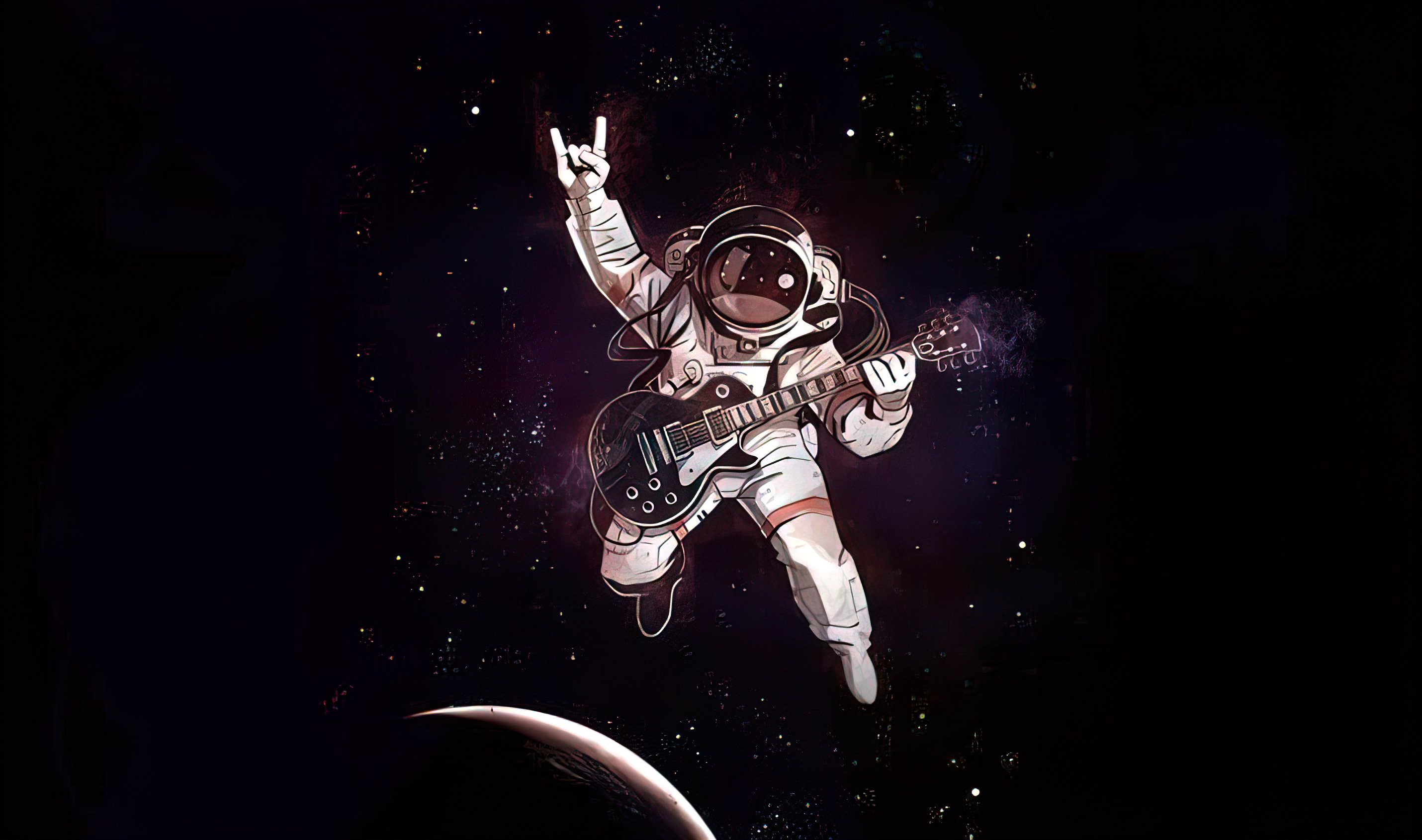 Космонавт в космосе арт