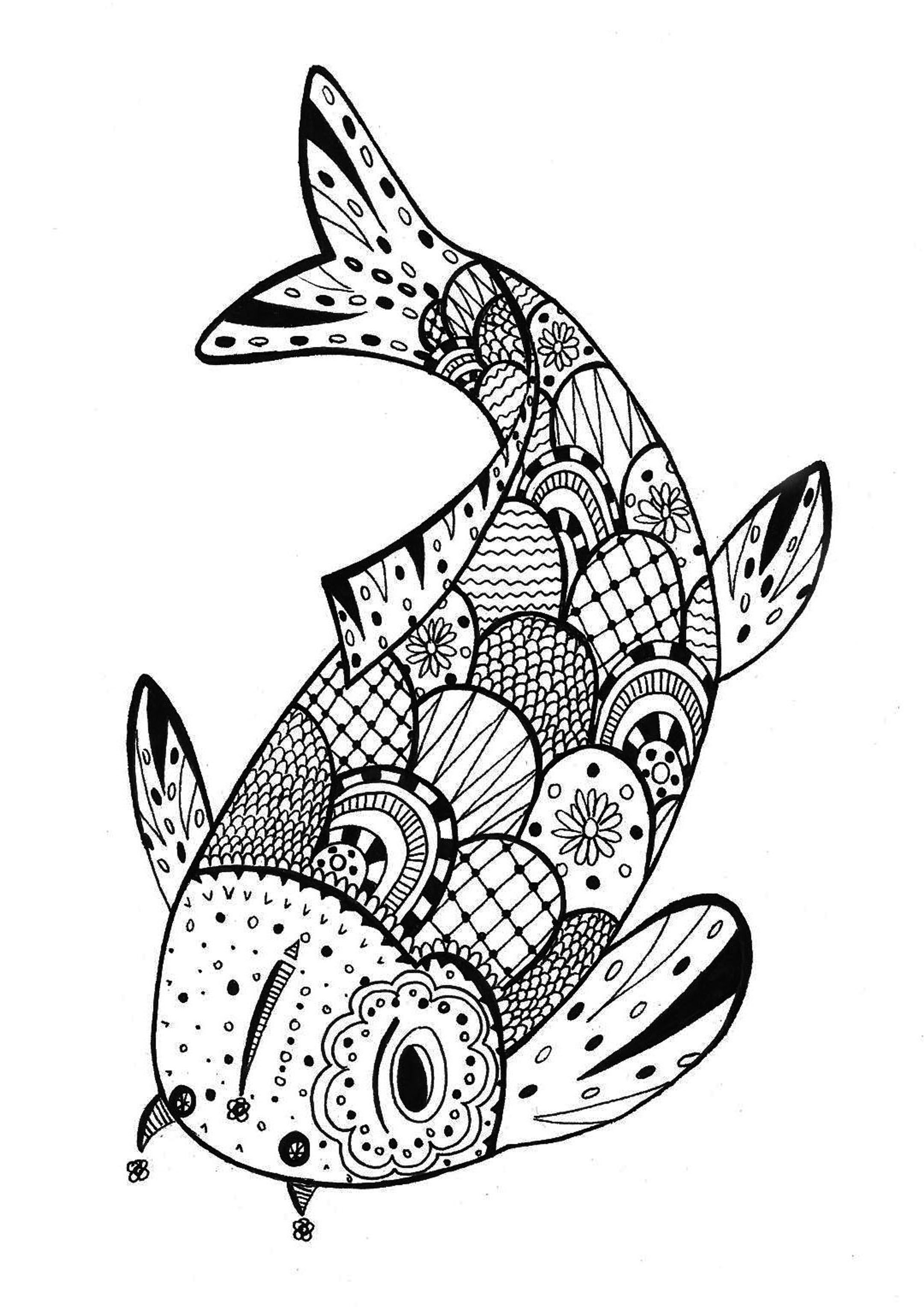 Рыба антистресс. Зентангл рыбка. Зентангл и дудлинг рыбы. Техника Зентангл рыбка. Золотая рыбка Зентангл.