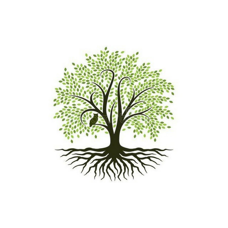 Логотип дерево с корнями