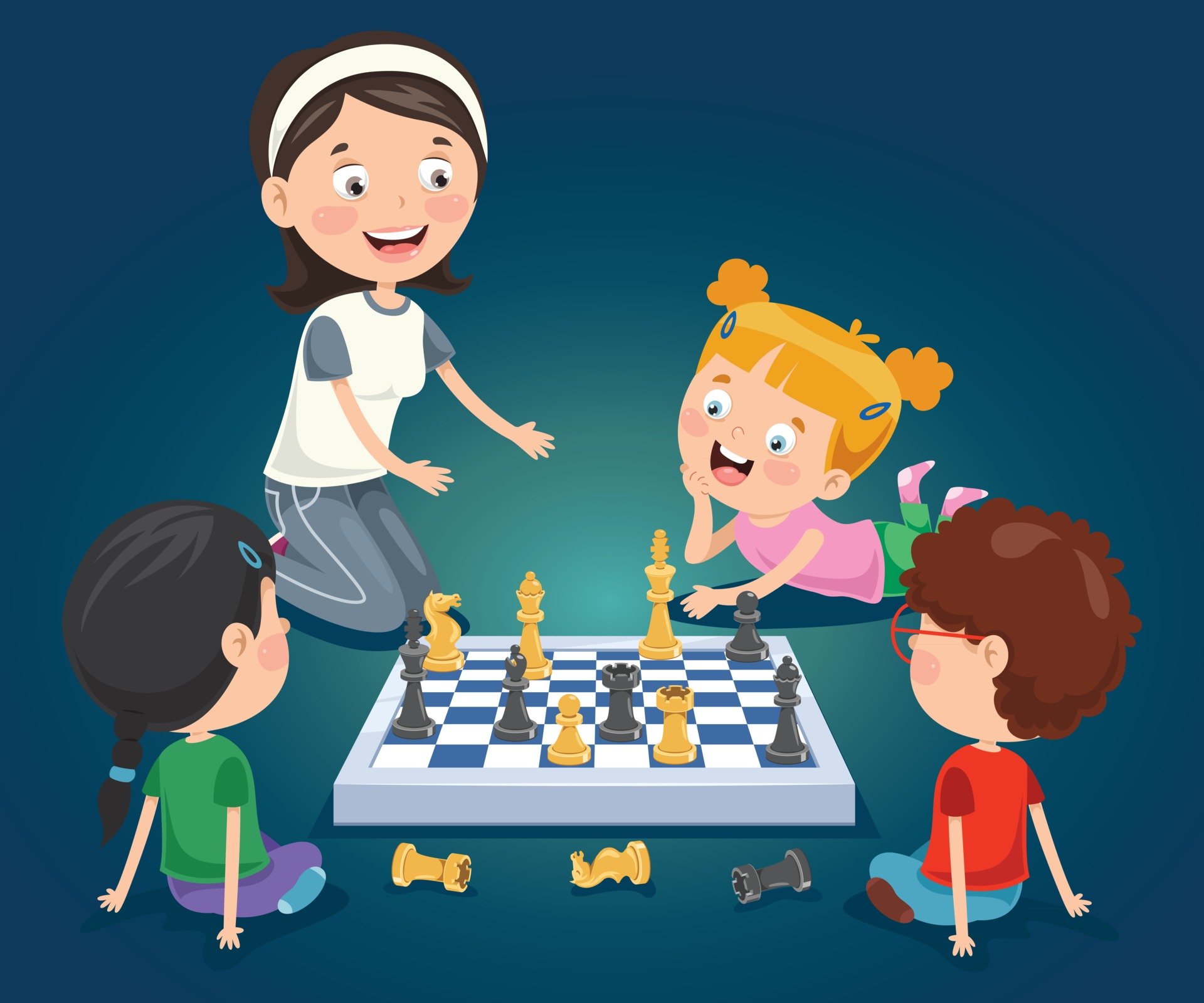 Шахматы для детей вектор