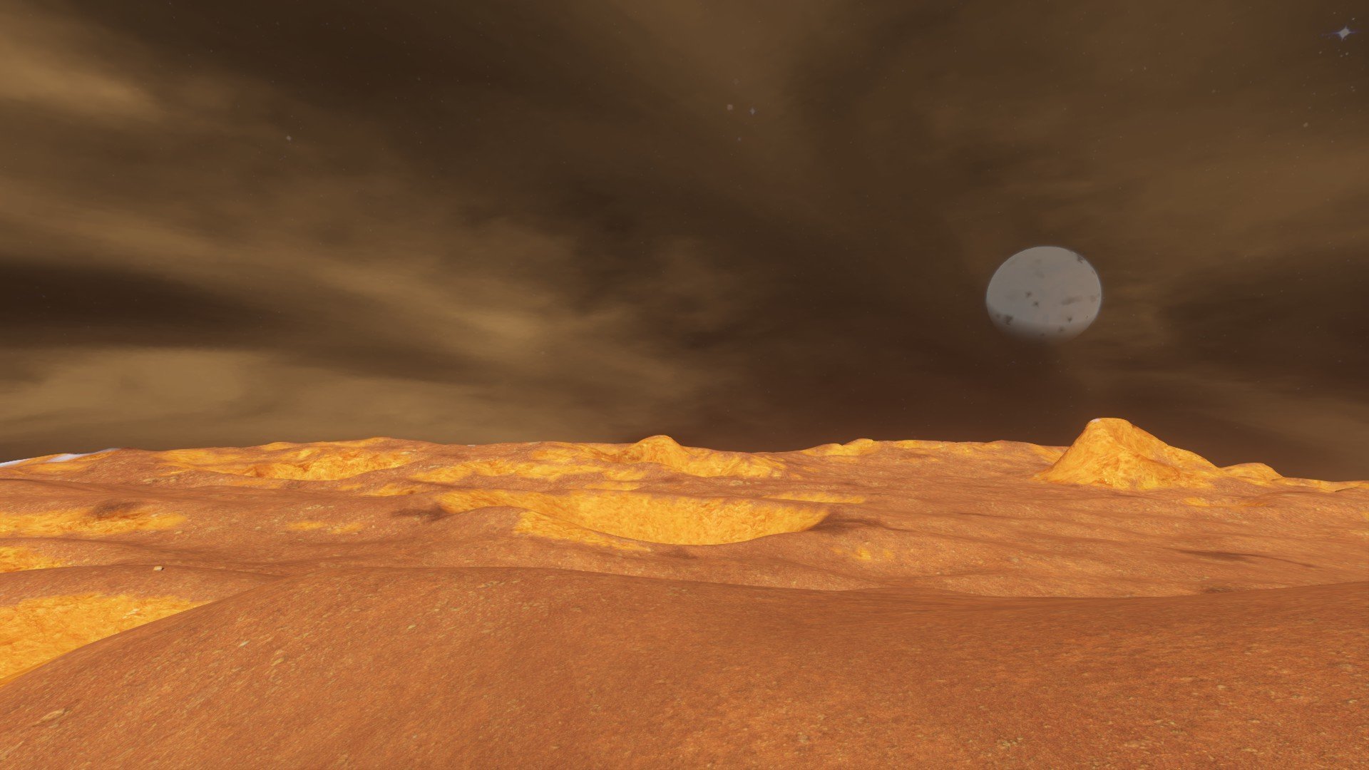 Поверхность Марса ночью