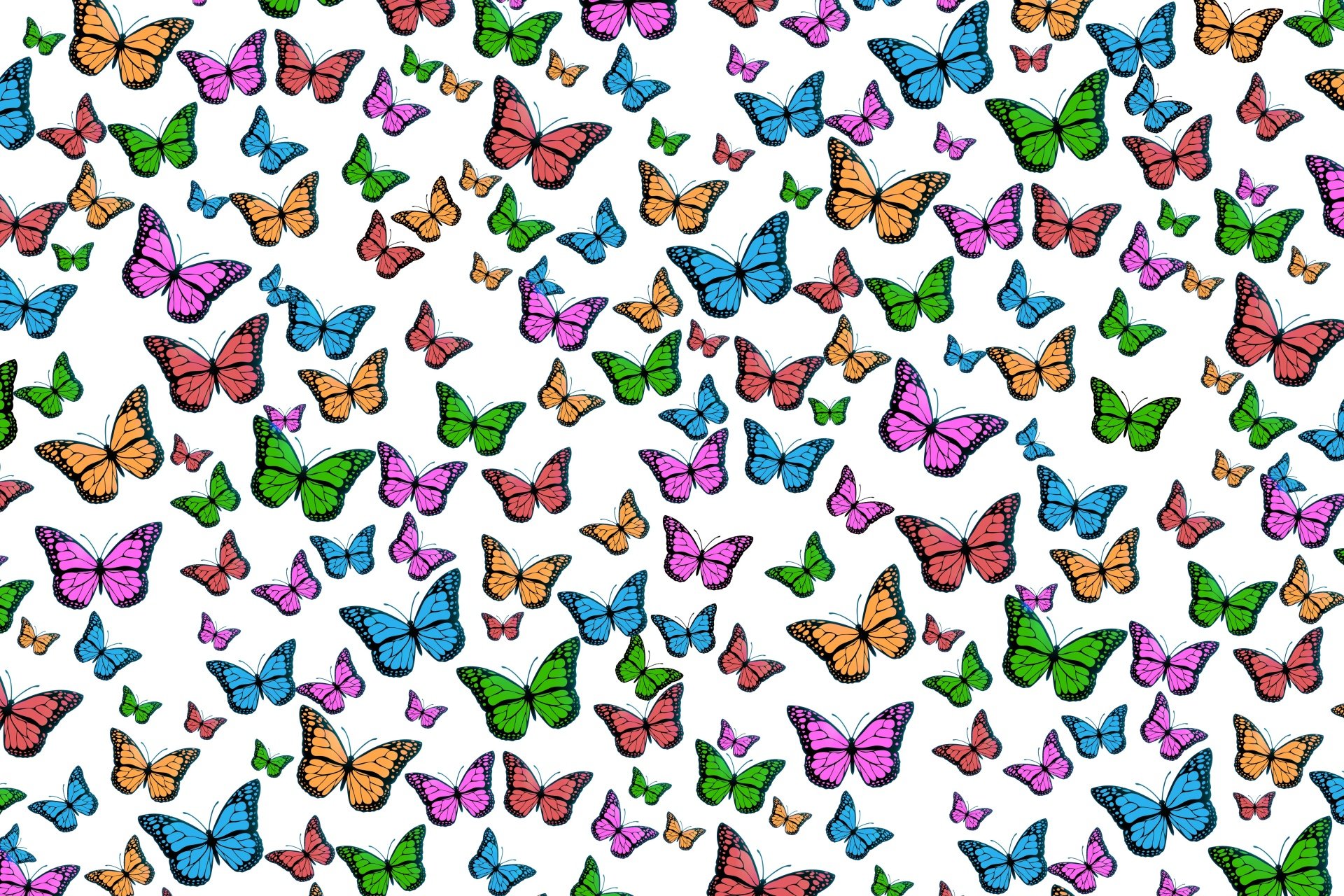 Бесшовный фон бабочки