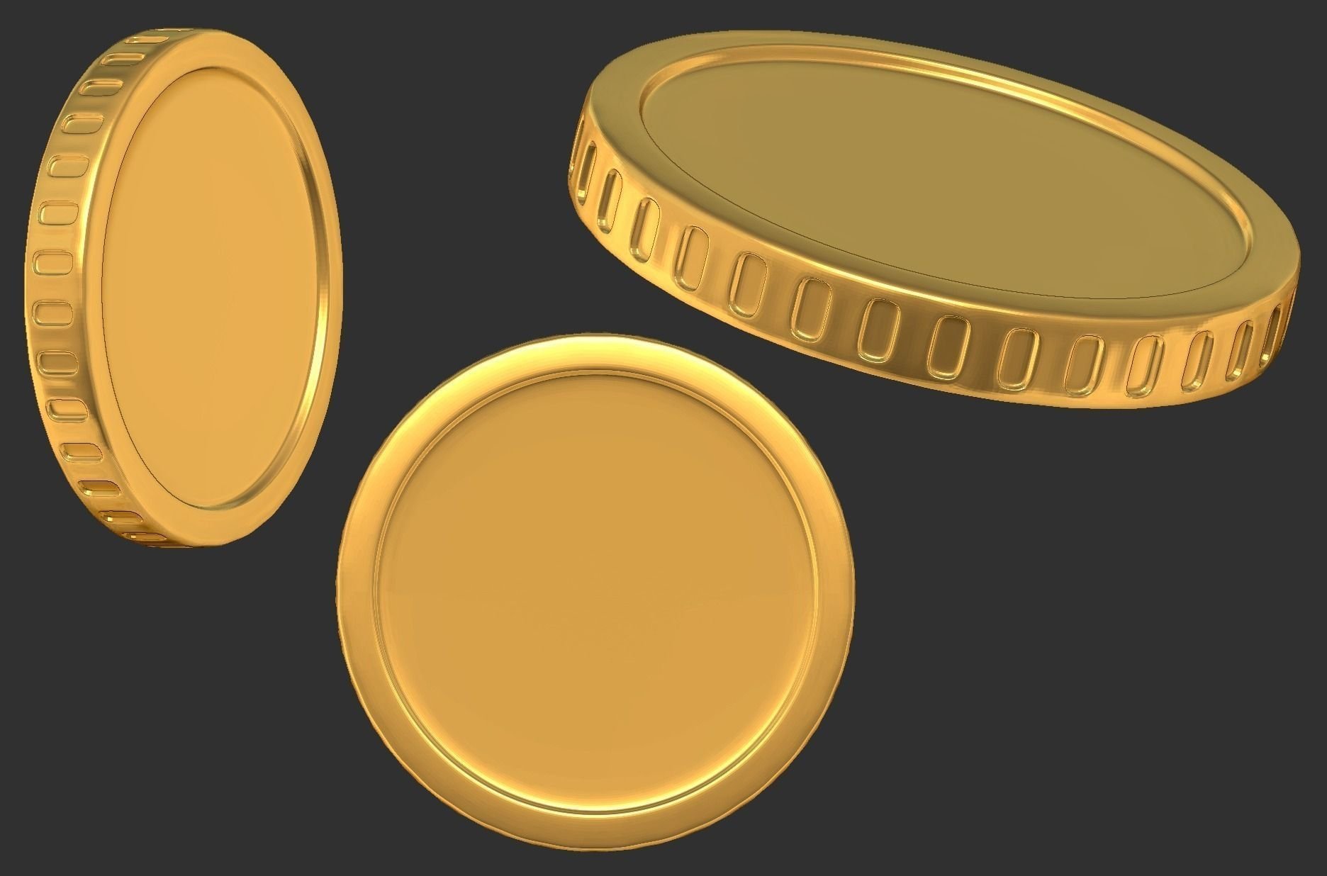 Золотые монеты 3д