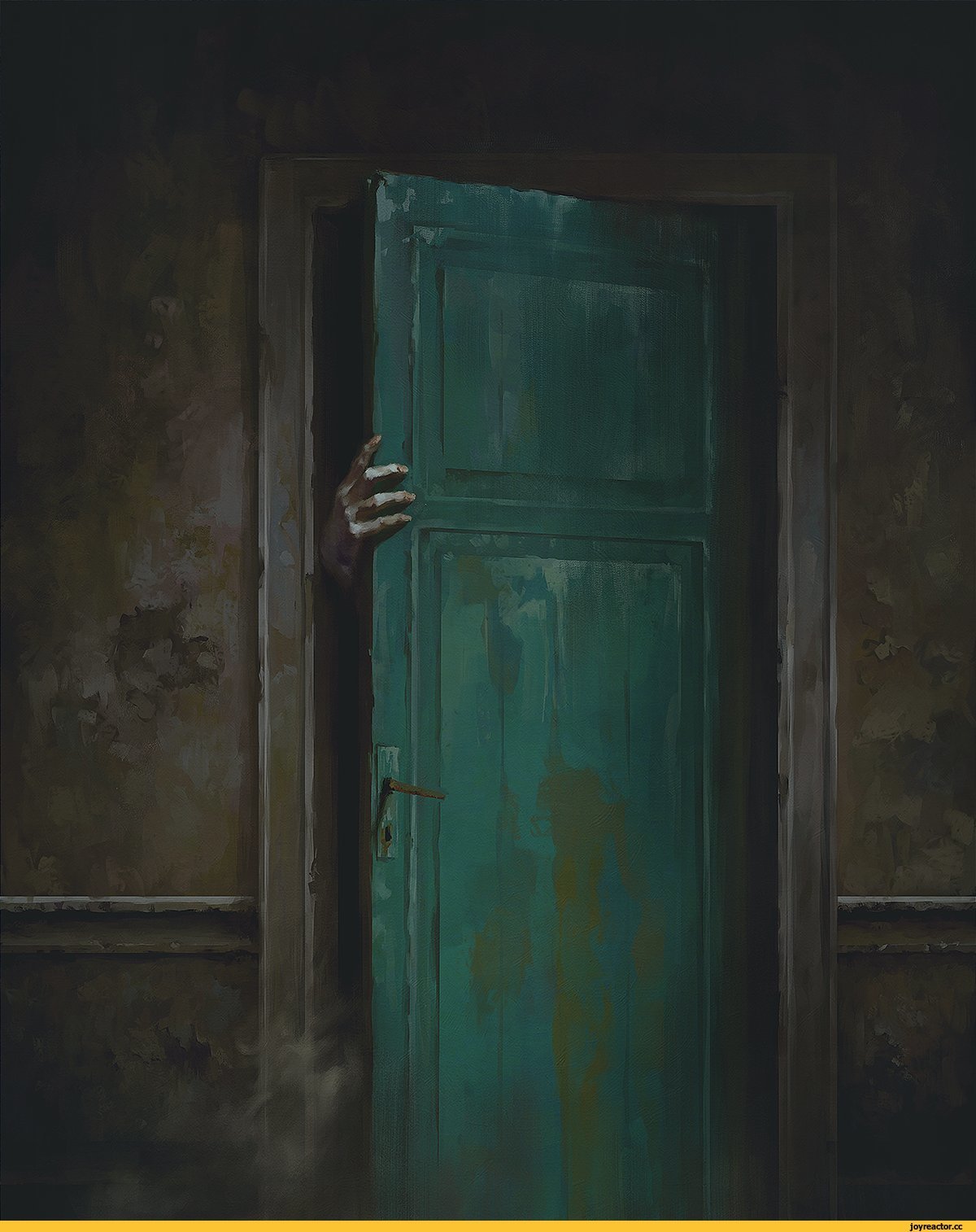 Жуткие двери. Страшная дверь. Арт закрытие двери.