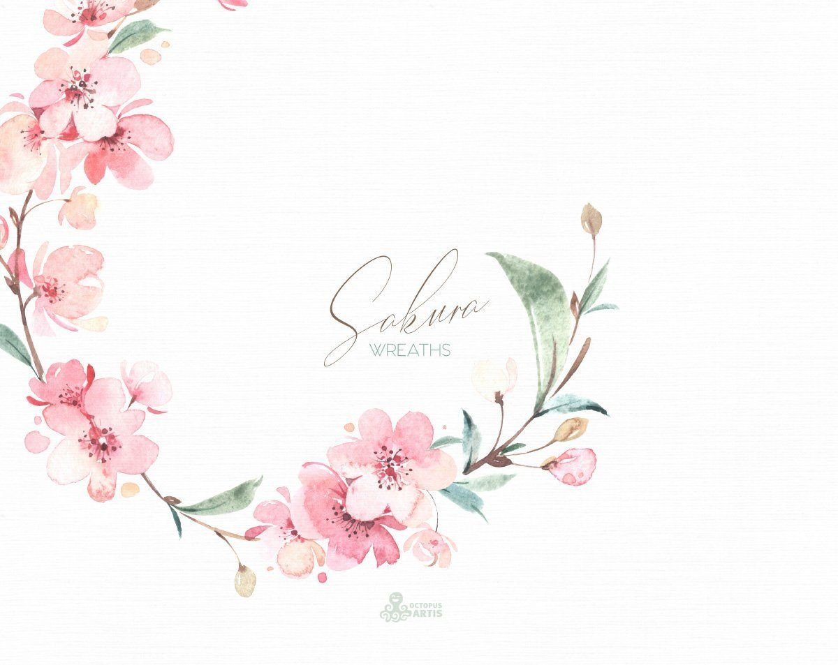 Акварельный логотип цветочный