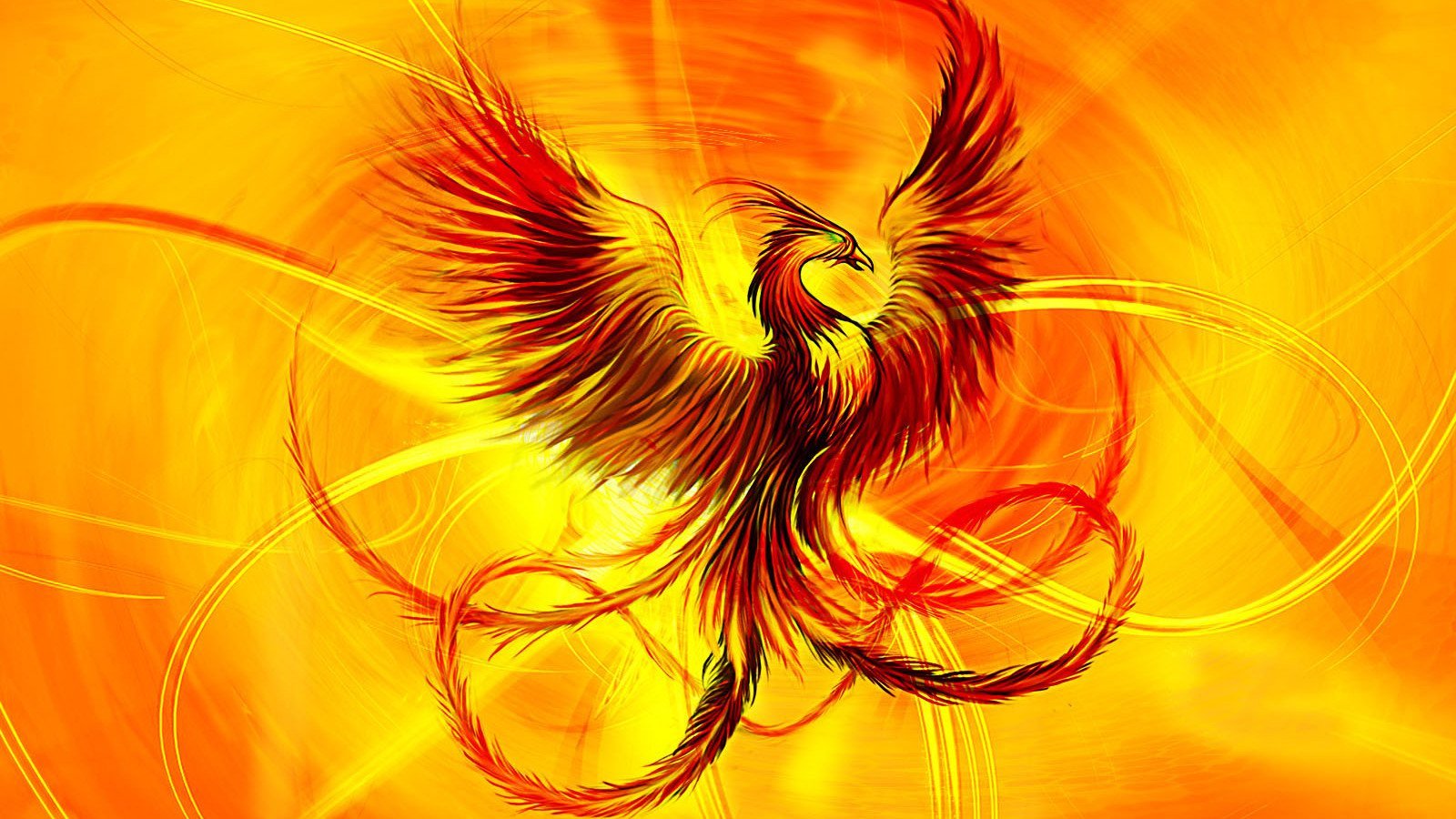 Птица Феникс арт для логотипа
