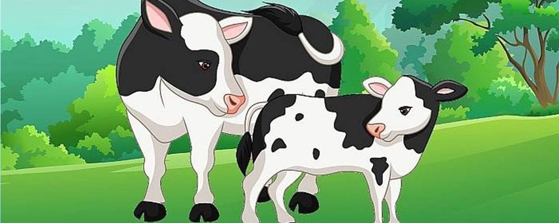 Корова и телёнок мульт