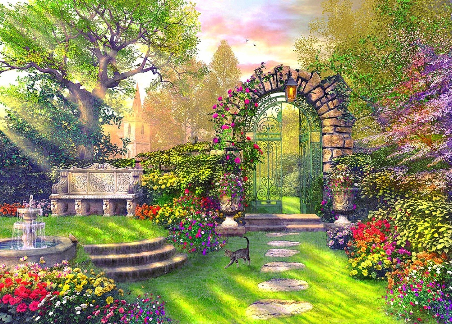 В императорском саду живет собака глава 10. Dominic Davison картины сад. Магик Гарден сказочный сад.