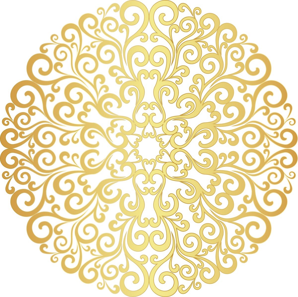 Золотой круглый орнамент