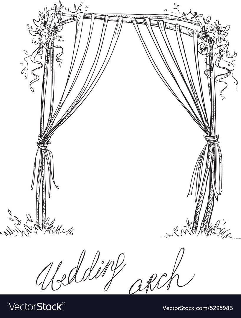 Свадебная арка набросок