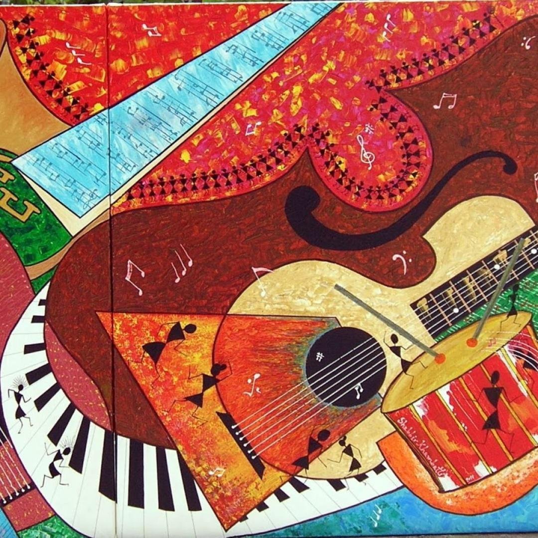 Современная музыка для художественной. Культура и искусство. Абстракция с музыкальными инструментами. Фон культура и искусство. Музыкальные инструменты композиция.