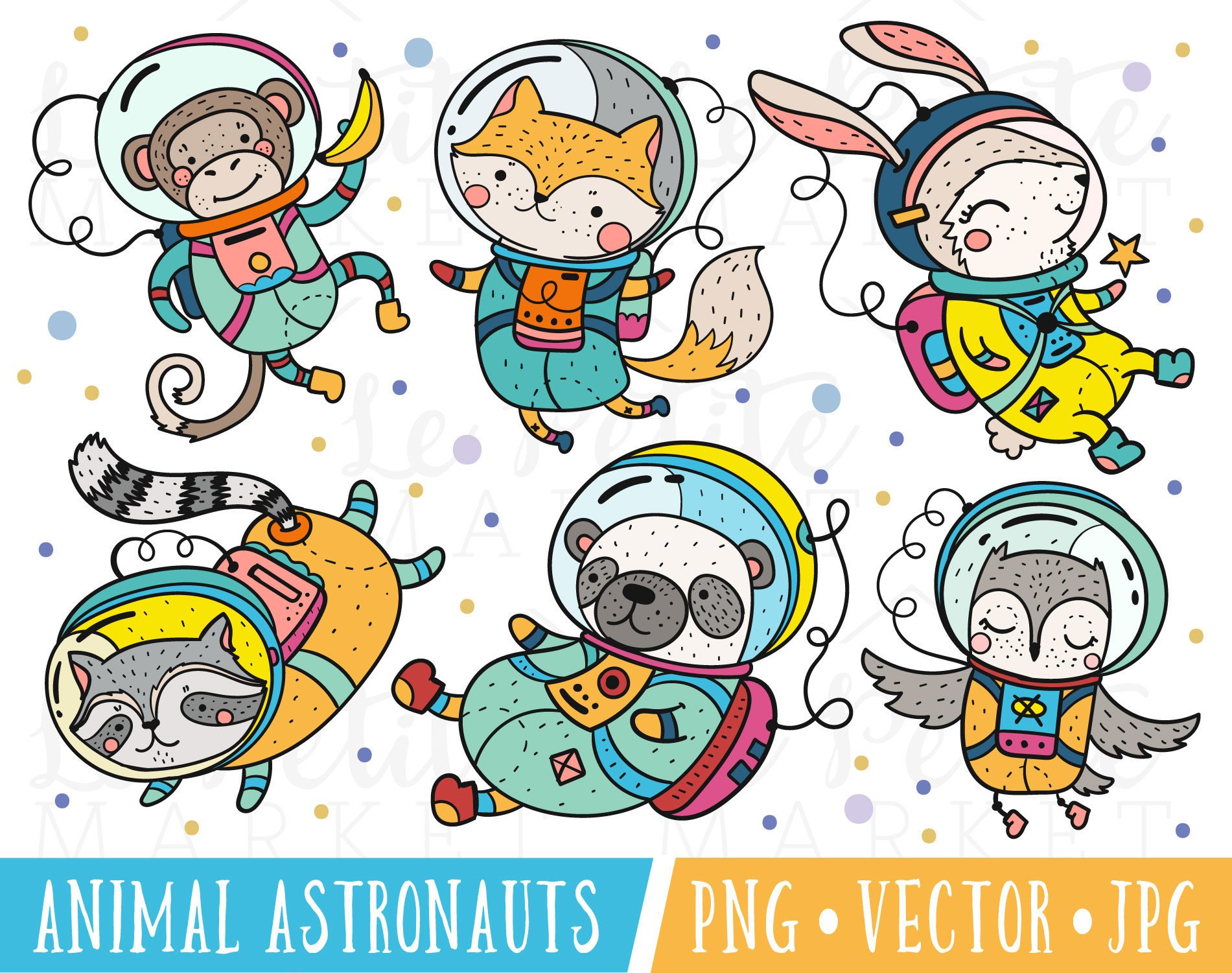 Забавные космонавты вектор