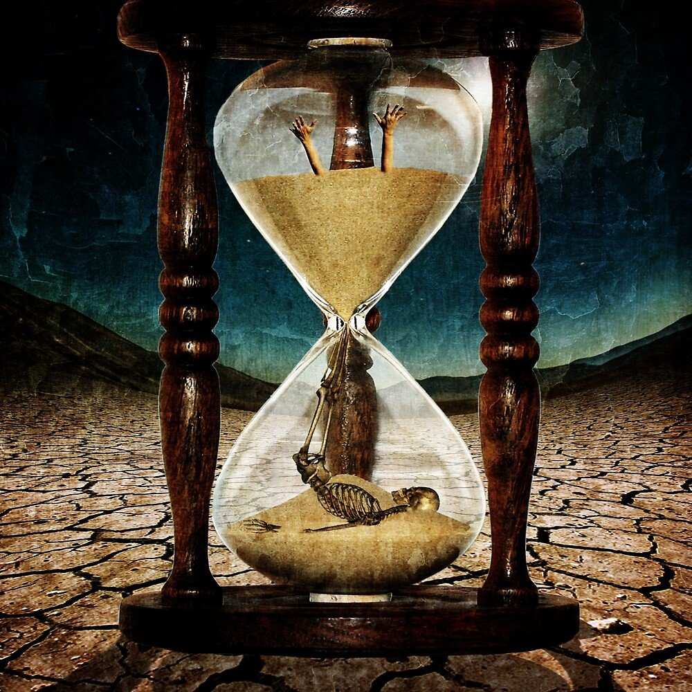 Сломанные песочные часы. Memento Mori песочные часы. Песочные часы Джона Янча. Человек в песочных часах. Песочные часы сюрреализм.