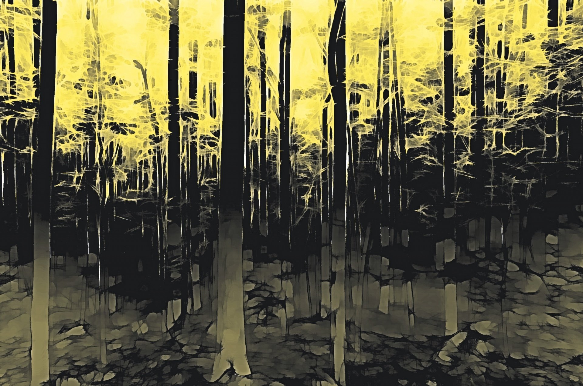 Черно зеленая картина. Пейзаж абстракция. Лес абстракция. Абстракционизм лес. Абстрактные картины леса.