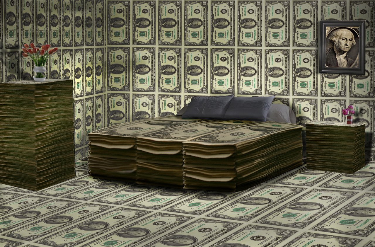 Фабрика денег игра много денег. Комната с деньгами. Комната из денег. Комната с долларами. Куча денег.
