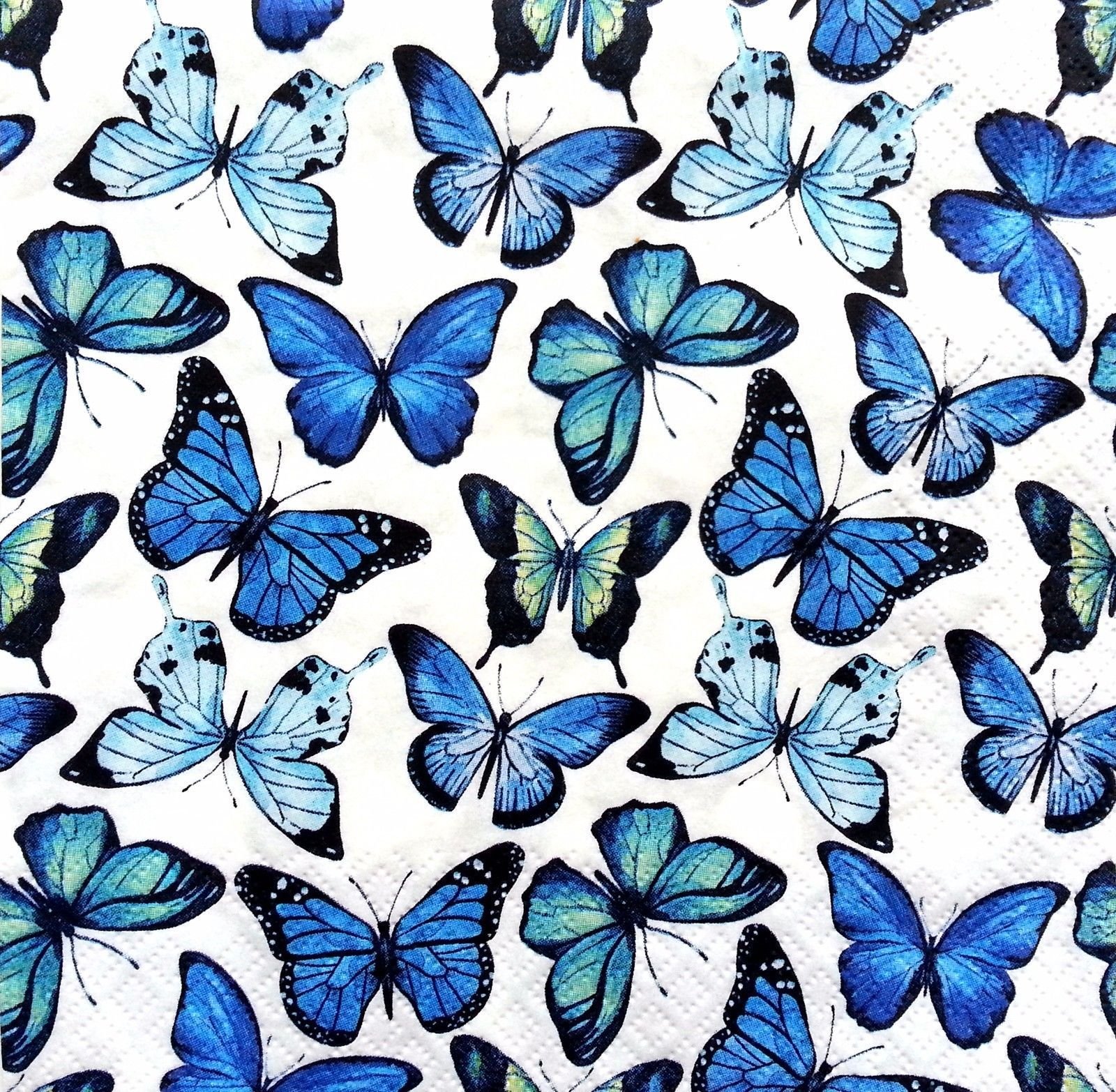 Бабочки синие картинки для печати