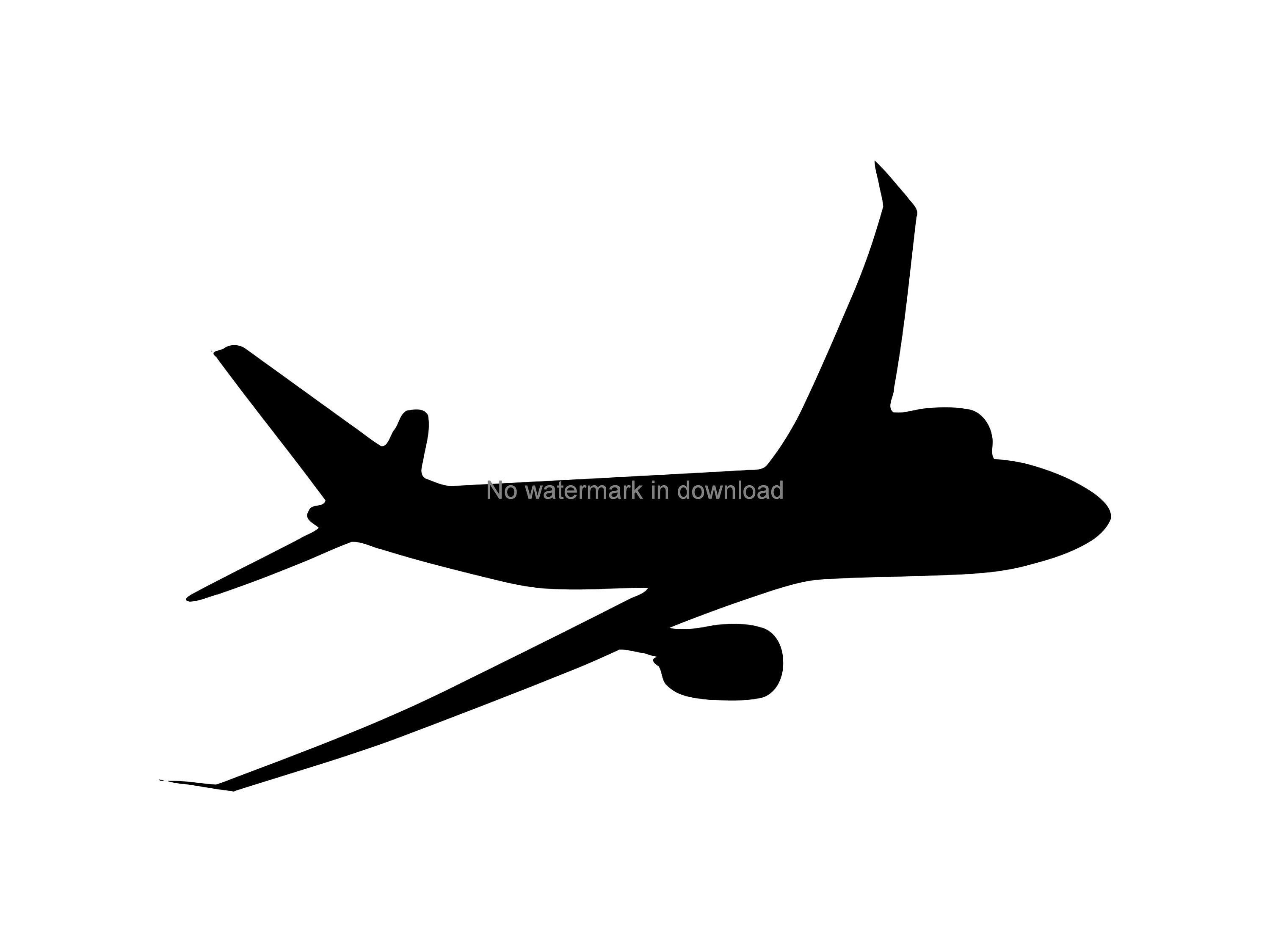 Силуэт самолета для рисования