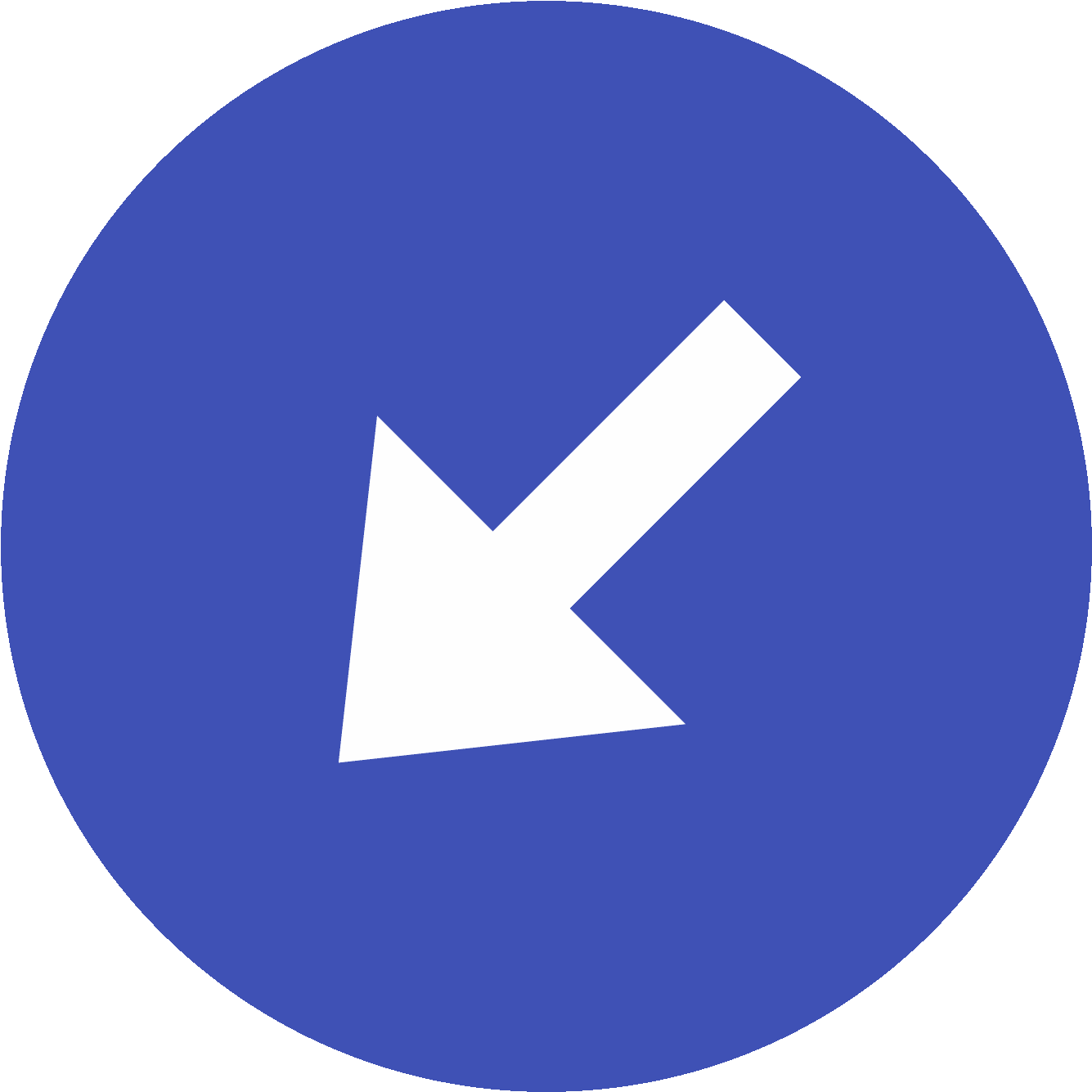 Знак белая стрелка на синем фоне квадрат перечеркнутый
