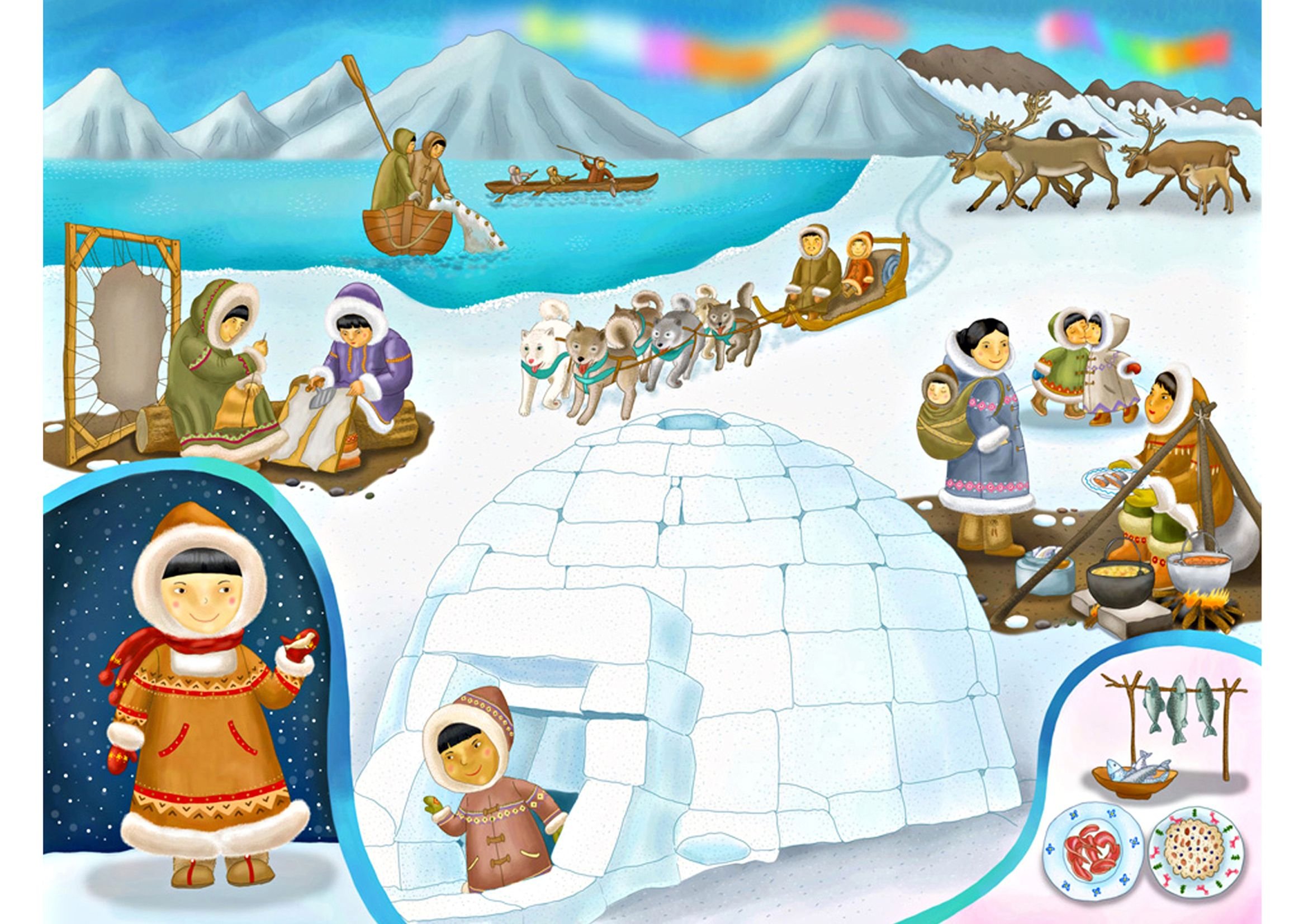 Подарки викторины на севере жить. Северный полюс Эскимосы. Эскимосы в Арктике. Северный полюс Антарктида и Арктика. Эскимосы Антарктида.