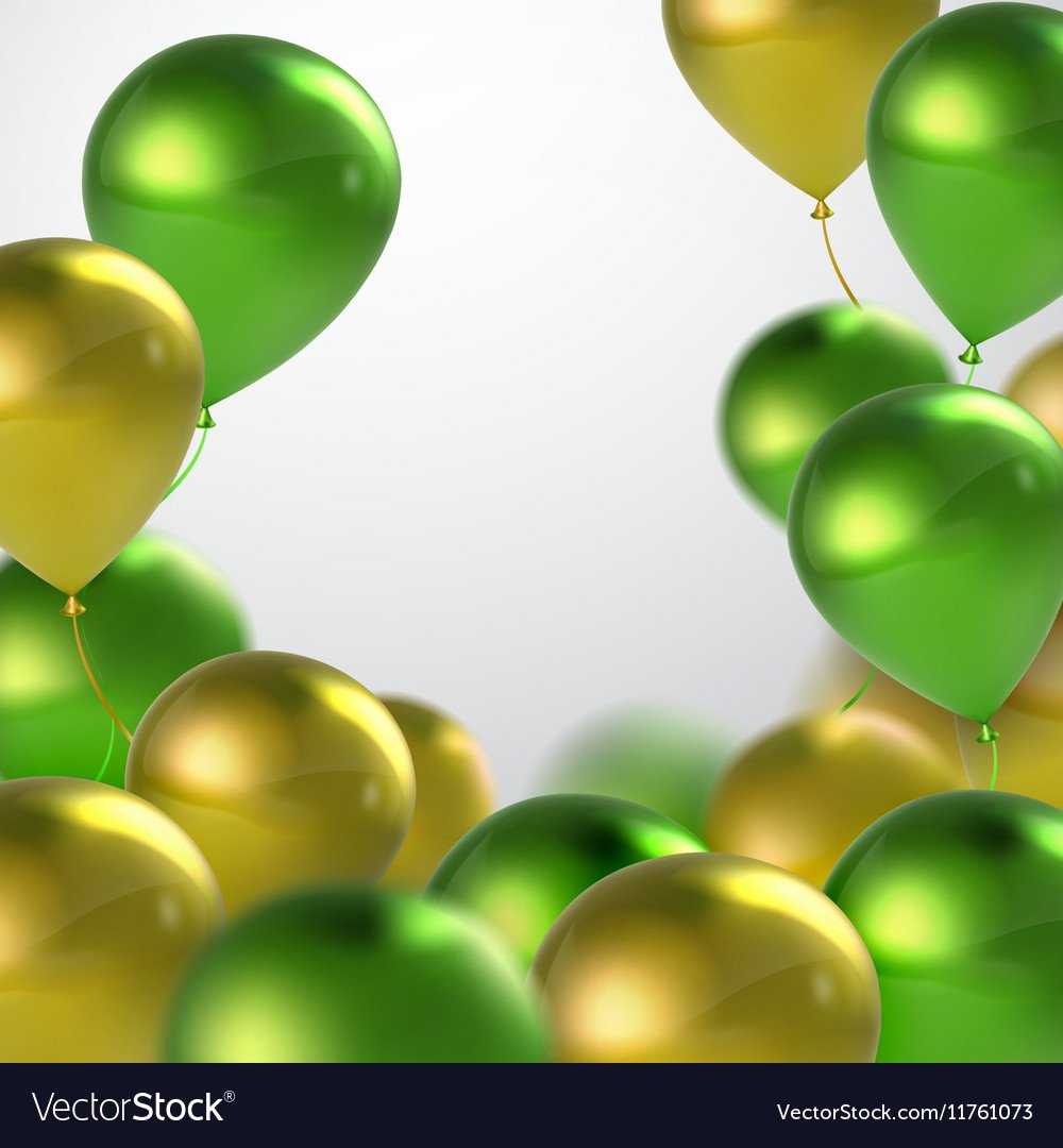Зеленый золотой шары