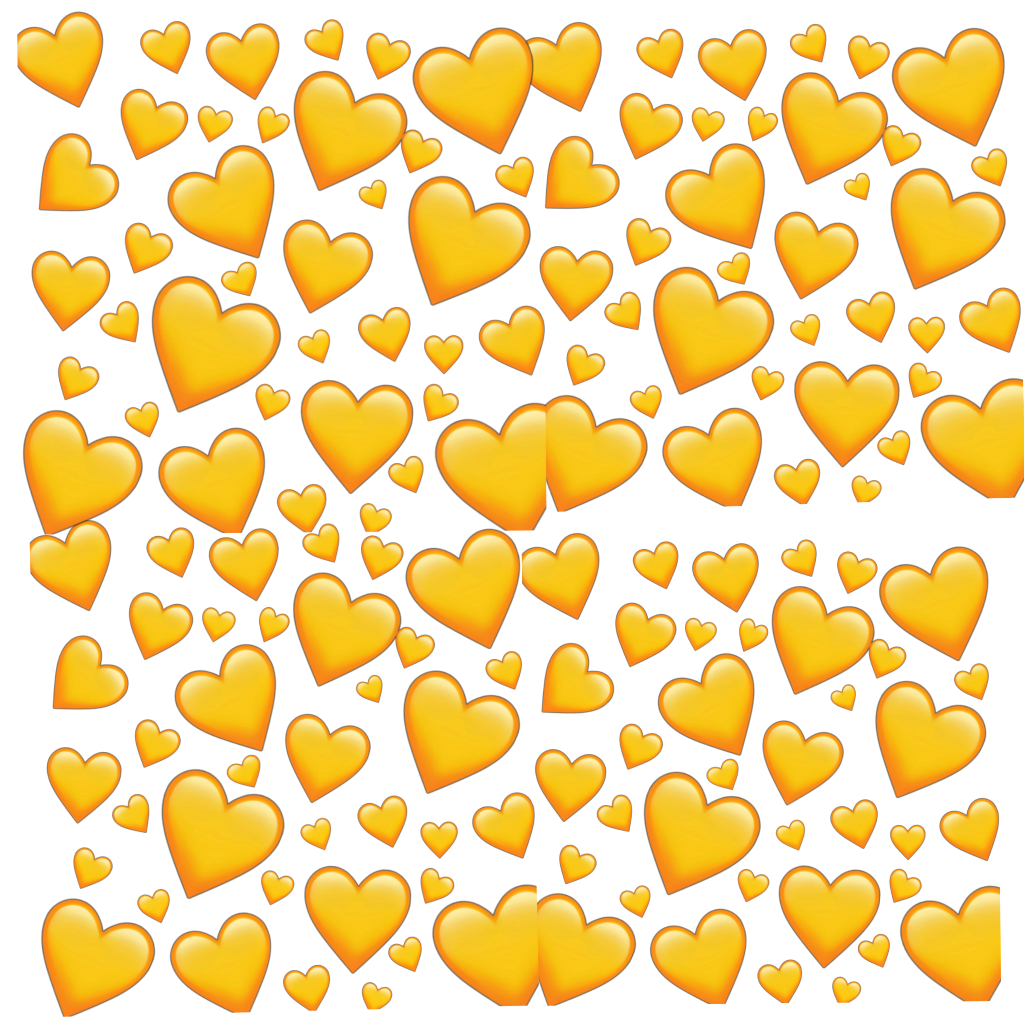 Желтое сердечко. Сердечки (желтые). Много сердечек. Много сердечек на прозрачном фоне. Куча сердечек.