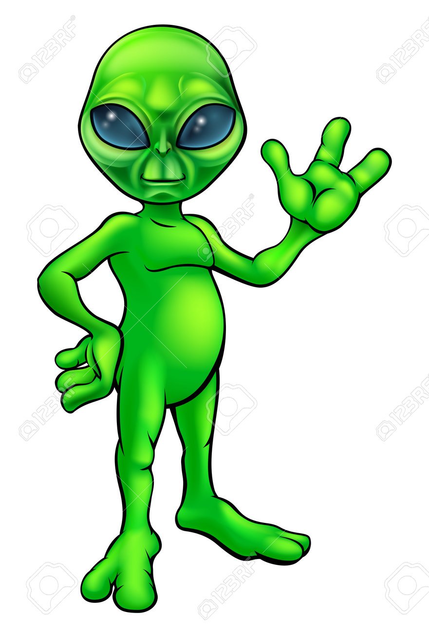 Марсианин инопланетянин зелёный
