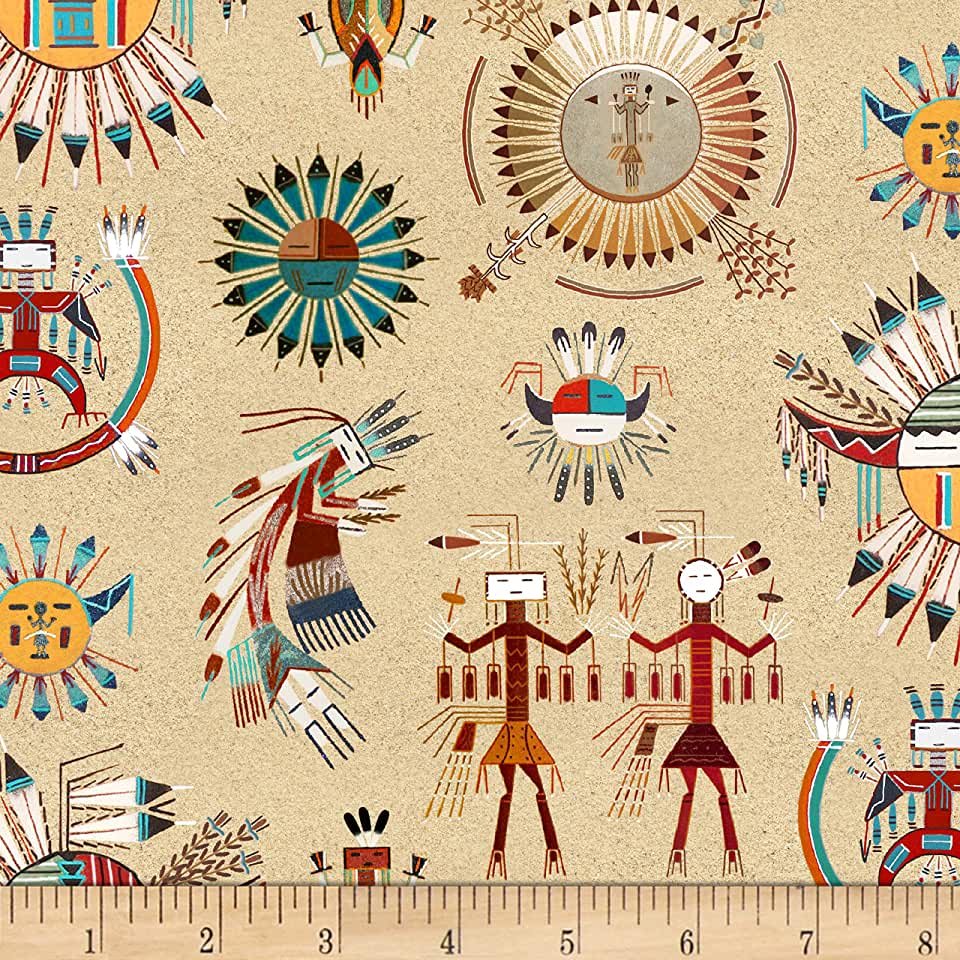 Ткань с индейским орнаментом